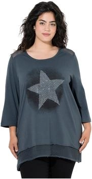 Angel of Style T-Shirt A-Linie cold dyed Glitzer-Stern
