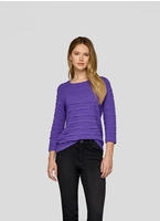 Rabe 3/4-Arm-Shirt mit Struktur Muster