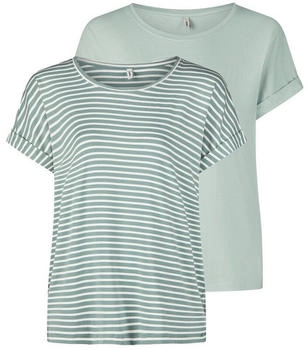 Only O-Neck Top T-Shirt MOSTER 2er Pack Kurzarm