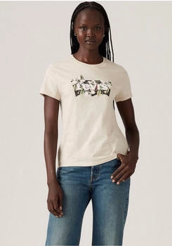 Levi's The Perfect Tee Damen T-Shirt graphit dunkelgrün kirschrot weiß