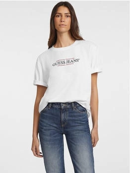 Guess T-Shirt blutrot schwarz weiß
