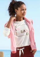 Elbsand Langarmshirt "Iruna" mit Frontdruck, Longsleeve, lockerer Schnitt