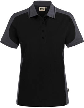 Hakro Regular Fit Damen Poloshirt schwarz karbongrau