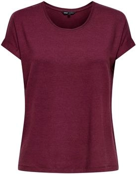 Only Onlmoster Kurzarmshirt burgundrot