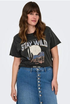 Only Carlucy Life Reg S S Top texana wild schwarz