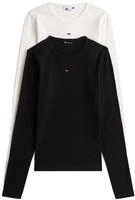 Tommy Jeans Langarmshirt "TJW 2PACK SLIM ESSENTIAL RIB LS" Packung, 2er-Pack, 2...