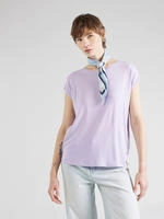 Vero Moda Kurzarmshirt "VMAVA PLAIN SS TOP JRS NOOS" Materialmix, regular fit