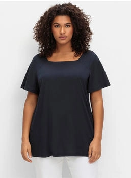 Sheego Kurzarmshirt 'T-Shirt' blau tiefblau