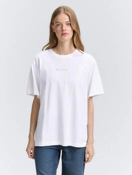 Tom Tailor Denim T-Shirt 'printed' Denim weiß