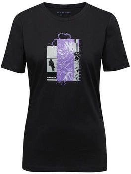 Mammut Core T-shirt Damen Alpine Flower schwarz 0001