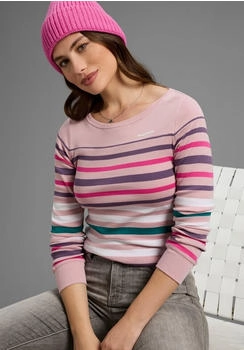 KangaROOS Langarmshirt rosé körpernahe Passform