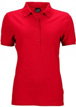James & Nicholson Polo elastischer Piqué-Qualität rot