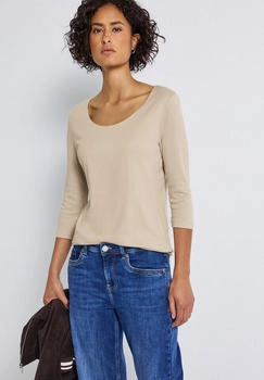 Street One Basic T-Shirt Arm baumwolle beige 3116816