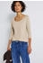 Street One Basic T-Shirt Arm baumwolle beige 3116816