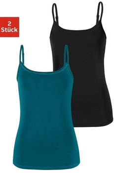 Vivance Dreams Spaghettitops Stück schwarz blau