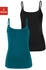 Vivance Dreams Spaghettitops Stück schwarz blau
