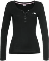 KangaROOS Langarmshirt figurbetonte Passform, h&uuml;ftlange Schnittform, aus...