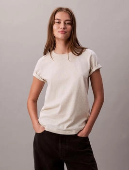 Calvin Klein Archive Jersey Tee Rundhals Vanila Heather