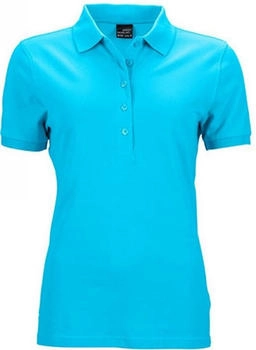 James & Nicholson Polo elastisch Piqué-Qualität türkis