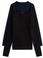 Tommy Jeans Langarmshirt "TJW 2PACK SLIM ESSENTIAL RIB LS" Packung, 2er-Pack, 2...