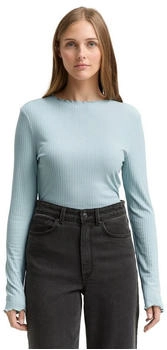 Tom Tailor Denim Langarmshirt gewelltem Saum silver cloud blue