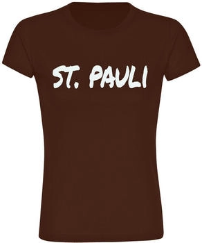 multifanshop Damen T-Shirt Textmarker braun