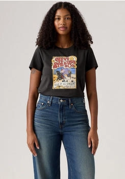 Levi's T-Shirt 'THE PERFECT' beige rot schwarz weiß