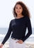 Vivance Dreams Langarmshirt Rippstruktur schwarz