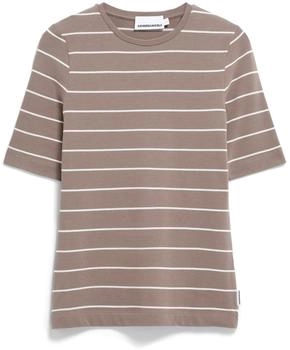 armedangels Jaanisara Fine Stripe T-Shirt braun