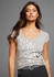 Laura Scott T-Shirt sehr figurbetont frischer Print grau schwarz