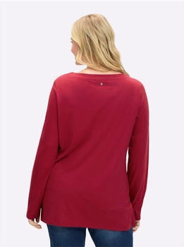 Sheego Langarmshirt 'Langarm-Shirt' kirsche silberfarben 38879019-48