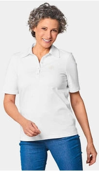 GOLDNER Stretchbequemes Poloshirt weiß