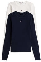 Tommy Jeans Langarmshirt "TJW 2PACK SLIM ESSENTIAL RIB LS" Packung, 2er-Pack, 2...