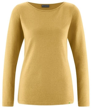 HemPage Damen Longsleeve hanf bio baumwolle dijon