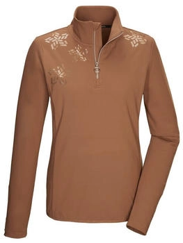 Killtec Powerstretchshirt Midlayer Stehkragen und Reißverschluss KSW WMN LS SHRT toffee