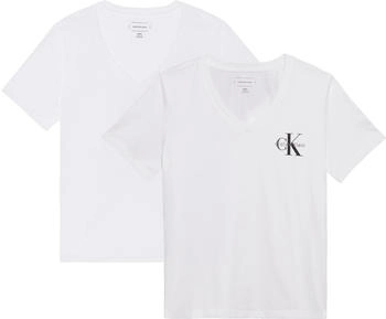 Calvin Klein 2er Pack T-Shirts Kurzarm Logo Tee weiß