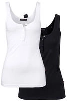 Melrose Tanktop 2er-Pack, figurbetont, mit Knopfleiste