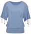Lascana Rundhalsshirt variable Ärmel Viskose-Stretch hellblau blau