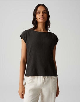 Opus Kurzarmshirt SEFURO Loose midnight brown