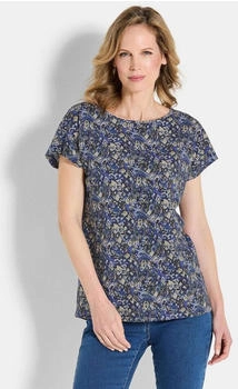 GOLDNER T-Shirt Halbarm Printshirt U-Boot-Ausschnitt Baumwollshirt Allover-Muster
