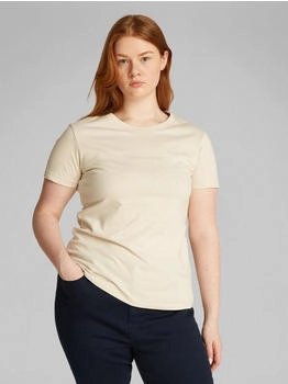 Calvin Klein Plus Instit Graphic Slim Tee Logoschriftzug gelb moonbeam