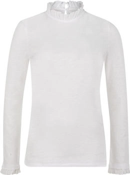Rich & Royal Organic Slub Frill Longsleeve white
