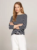Tommy Hilfiger 3/4-Arm-Shirt "NEW CODY BOAT-NECK" Baumwolle, U-Boot-Ausschnitt,...