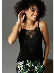 Aniston Top mit Spitze und Lochmuster (56429409) schwarz