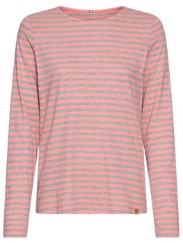 Camel Active Langarmshirt aus reiner Baumwolle grey melange stripes