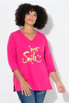 Angel of Style Shirt mit V-Ausschnitt und Mottoprint (71766614) pink