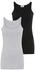 AJC Longtops 2-pack (691721) graumeliert/schwarz
