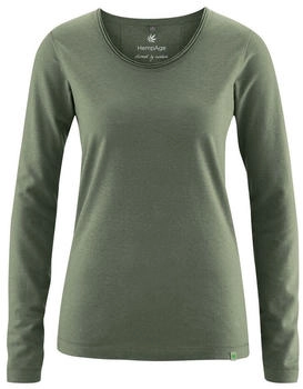 HemPage Lene Langarm-Shirt Hanf/Bio-Baumwolle (DH861) moss/grün
