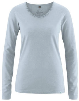 HemPage Langarm-Shirt Hanf/Bio-Baumwolle platinium