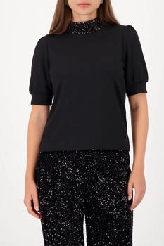 Monari Jersey Blusenshirt mit Pailletten (809443) schwarz